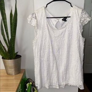 Torrid White Lace Blouse